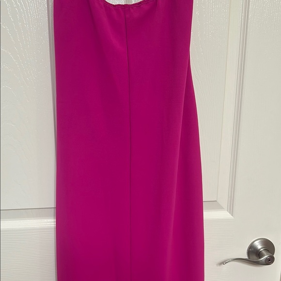 Lulu's Hot Pink Maxi Dress with Spaghetti Straps, Formal, Wedding or Prom - Picture 12 of 16